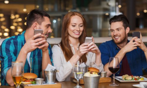 Texting in a restaurant to communicate to POS